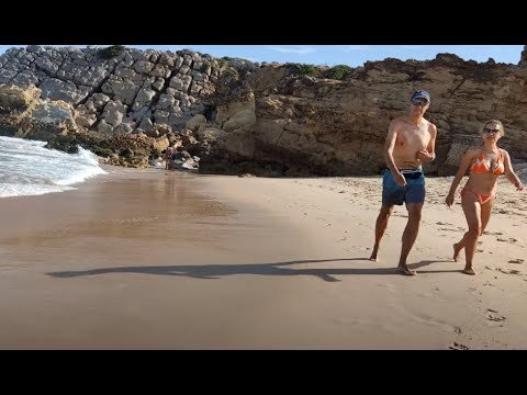 Guincho Beach in Cascais, Beach Walking Tour in August 2021, Cascais Portugal [4k Ultra HD]