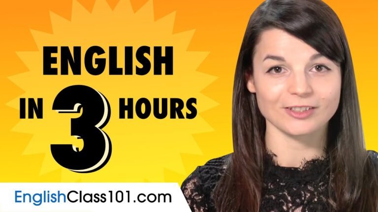 Learn English in 3 Hours: Basics of English Speaking for Beginners