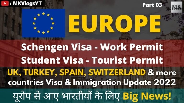 List of Countries open in EUROPE (Part 03) | Schengen Visa, Work Visa & more – MK Vlogs