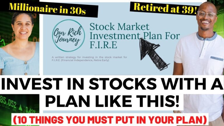 Our Stock Market Investment Plan for Financial Independence | Here's How to Create Your Plan