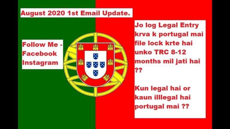 Portugal Immigration Information | People With Legal Entry Get TRC in 8-12 Months |