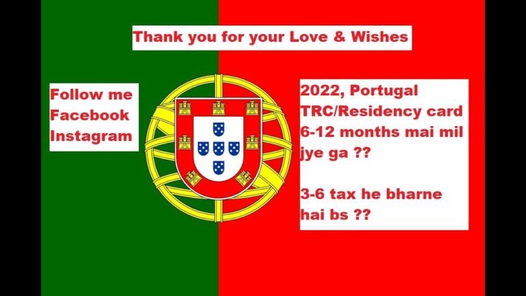 Portugal Immigration Information | Portugal Residence/TRC In 6-12 Months | Pay Only 3-6 Taxes |