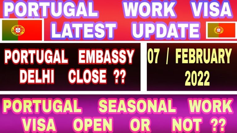 Portugal Immigration Update | Portugal Work Visa For Indian | Portugal E8 Visa | Portugal Work Visa