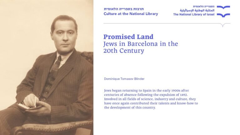 Promised Land – Jews in Barcelona in the 20th Century, Dominique Tomasov Blinder