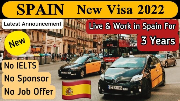 Spain Visa 2022 Without Sponsor | No Job Offer | No IELTS | Work in Spain | Nomad Visa | Visit Visa