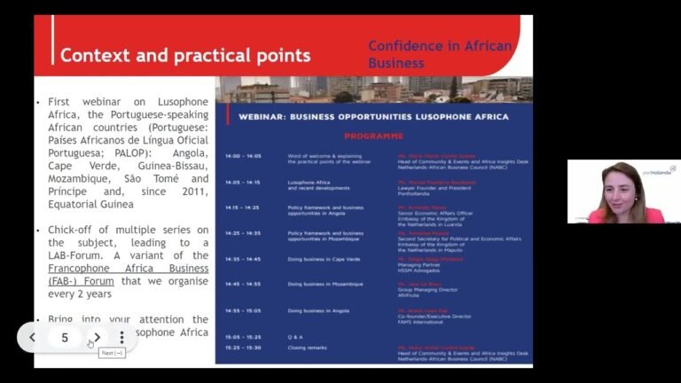 Webinar: Business Opportunities in Lusophone Africa