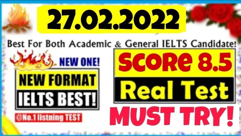 27 February 2022| NEW IELTS LISTENING PRACTICE TEST | WITH ANSWERS | Real Test | Goal 8+