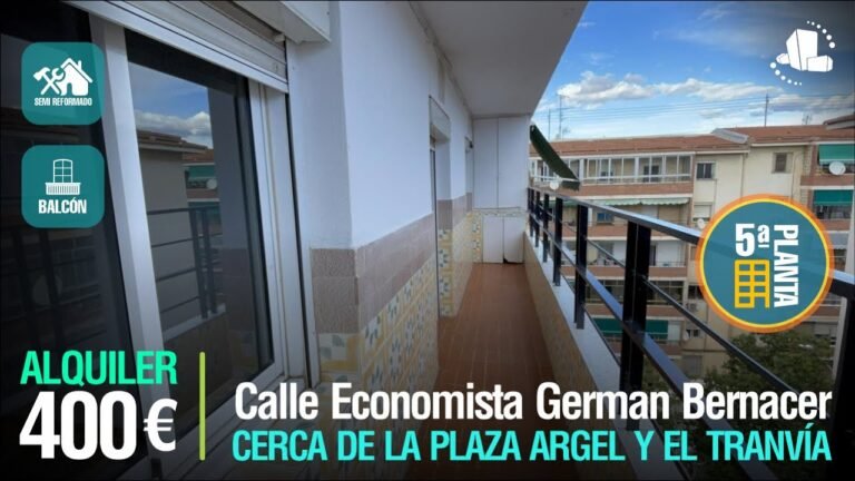 ☀️Alicante/ALQUILER 💰400€⭐️BALCÓN / CERCA DE LA PLAZA ARGEL Y EL TRANVÍA ⭐