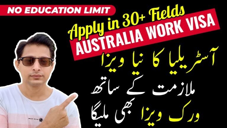 Australia New Work Visa | Australia Work Visa for Pakistani | Australia Subclass 482 Visa with Jobs