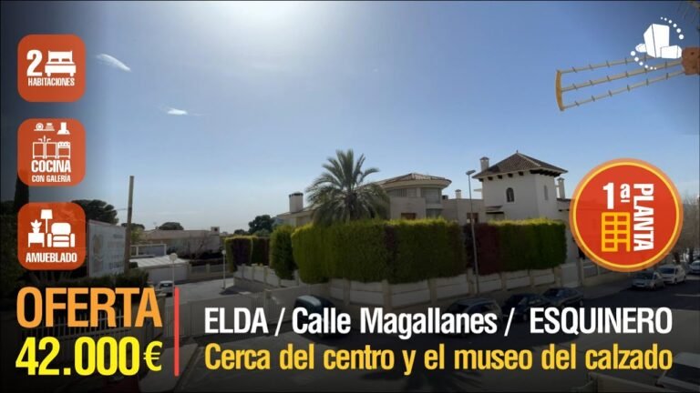 ☀️Elda y Petrer💰42.000€⭐️ ESQUINERO/ planta 1 / Cerca del centro y museo del calzado⭐️