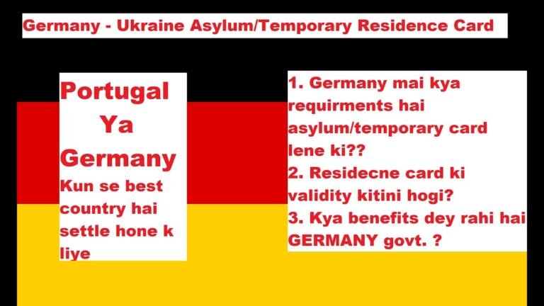 Germany – Ukraine Asylum/Temporary Residence Card |  Requirements | Benefits | Portugal Or Germany |