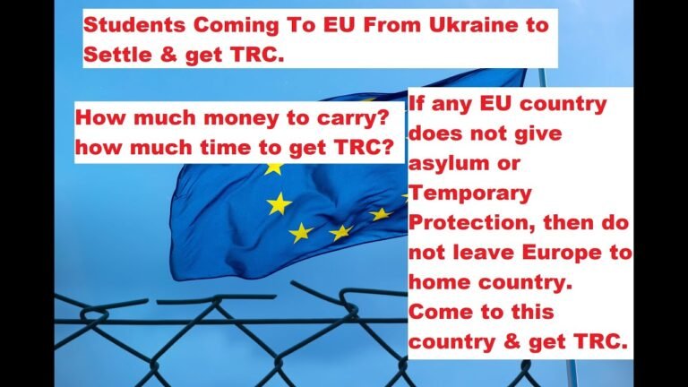 Immigration For Students From Ukraine Coming To EU |  Which Country To Select ? | Money to Carry |