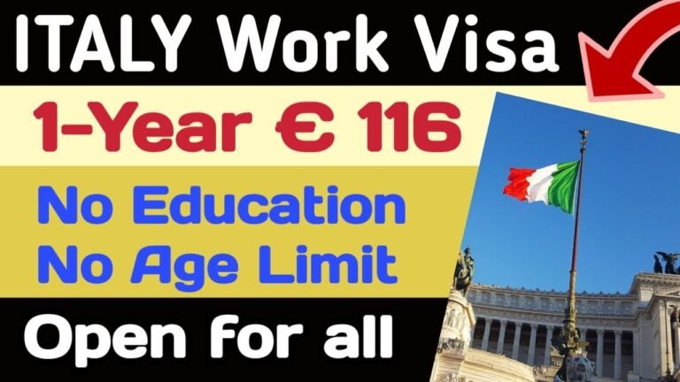 Italy Work Visa 2022 Open Now (Self-employed Category)