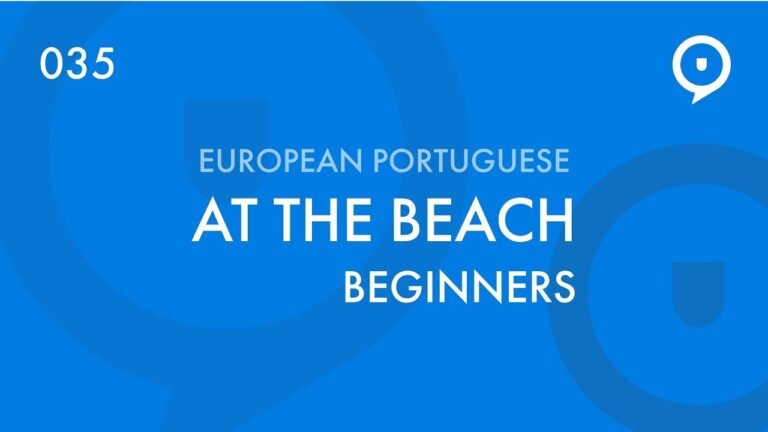 Learn European Portuguese (Portugal) – vocabulary – at the beach