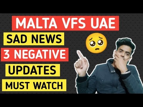 MALTA VFS UAE BIG AND SAD UPDATE 🥺 MALTA 🇲🇹 NEW UPDATE | MALTA WORK PERMIT FROM UAE | MALTA VISA