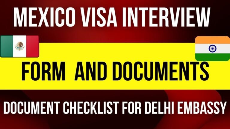 Mexico Visa Interview Documents required and Application form fillup| Mexico VISA interview question