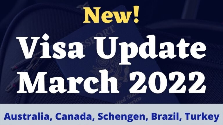 New Visa Update March 2022 | Australia | Canada | Schengen | Brazil | Turkey