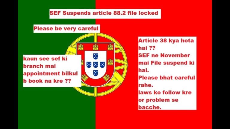 Portugal Immigration Update | SEF Cancel File Submitted In Article 88.2 | with Proof Attached |