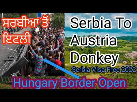 Serbia to Italy Austria Donkey || Serbia Border Crosing || Serbia Visa free || 🇨🇮Italy Updates 2022