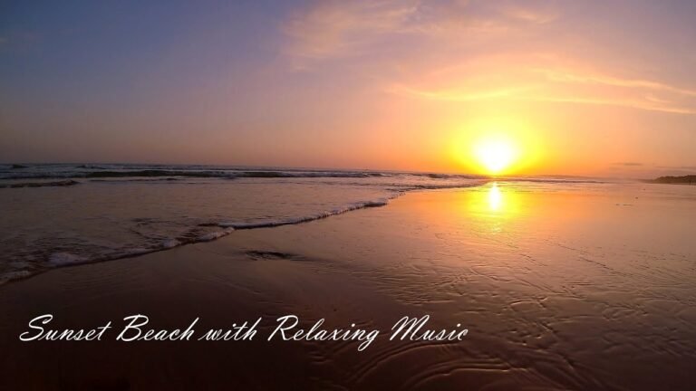 Sunset Beach with Relaxing Music | Falesia Vilamoura Portugal 🌅🎵