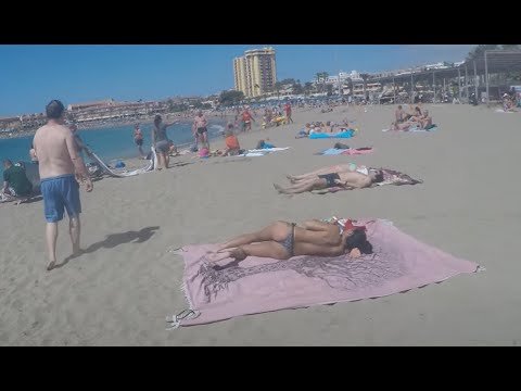 [Topless] Walking on the beach in Los Cristianos- Playa de Las Vistas [4] [no nude]