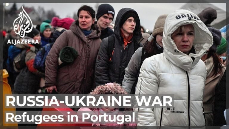 Ukrainian refugees arrive in Portugal