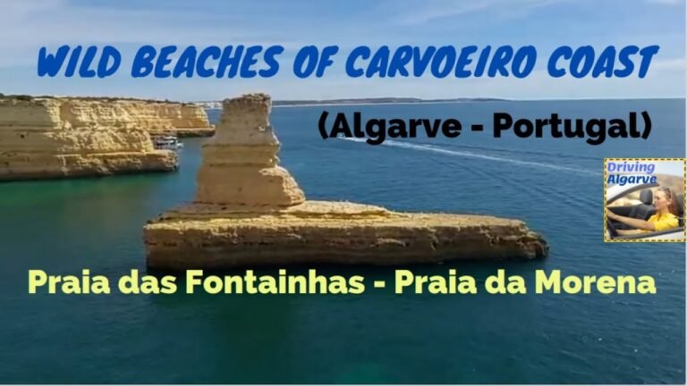 Wild beaches of Carvoeiro Coast (Algarve Portugal) nice views, bad access, funny rocks 11/2021 HD