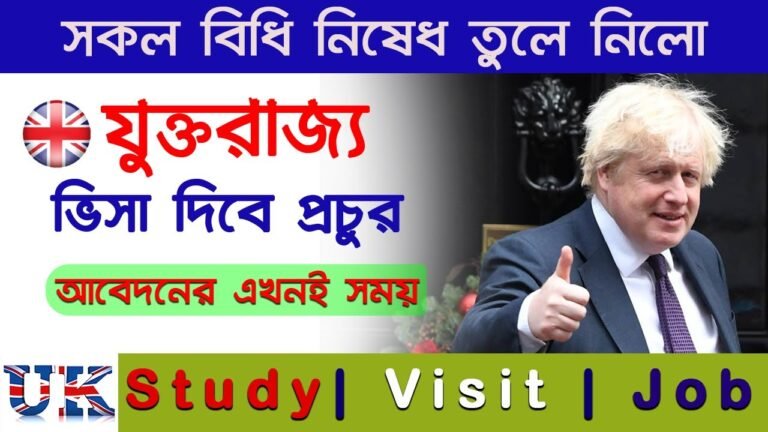 লন্ডন যাওয়ার সুবর্ণ সুযোগ সকল বিধি নিষেধ প্রত্যাহার | UK tourist visa | London Visa | UK work permit