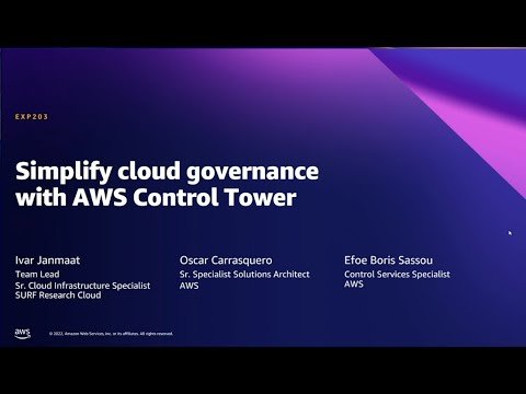 AWS Summit Brussels 2022 – Simplify cloud governance with AWS Control Tower | AWS Events