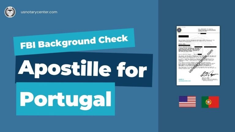 FBI Background Check Apostille for Portugal | American Notary Service Center | usnotarycenter.com