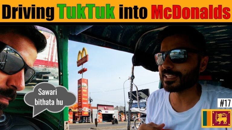 I DROVE a Rented TukTuk in a McDonalds in Srilanka | How to rent a TukTuk?