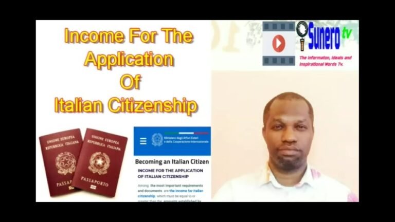 Income For The Application Of Italian Citizenship