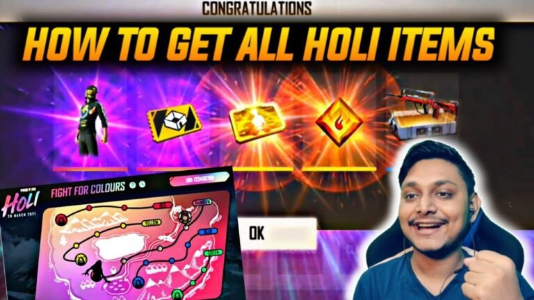 New "HOLI" Event – Fight For Colours How To Complete? All Items From Garena Free Fire