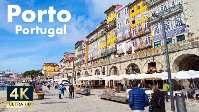 Porto Portugal 🇵🇹 4K Walking Tour Along the Riverside 2022