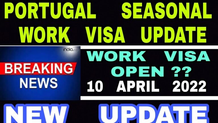 Portugal Visa For Indian | Portugal Work Visa Update | Portugal Immigration Update 2022 | Portugal