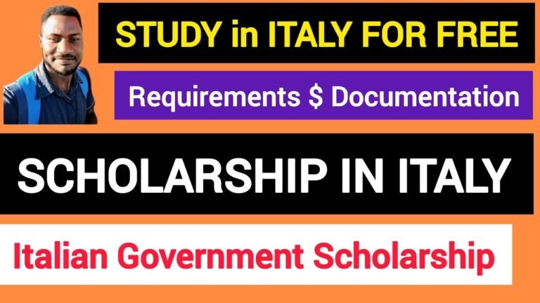 STUDY IN ITALY FOR FREE 2022|STUDY FOR FREE IN ITALY USING THE ITALIAN GOVERNMENT SCHOLARSHIP