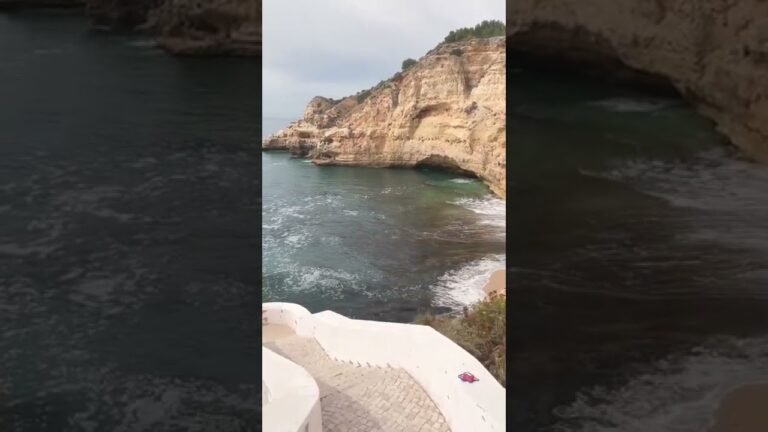 Stairs to the beach in Algarve Portugal  #short #shorts #shortvideo #subscribe #ytshorts