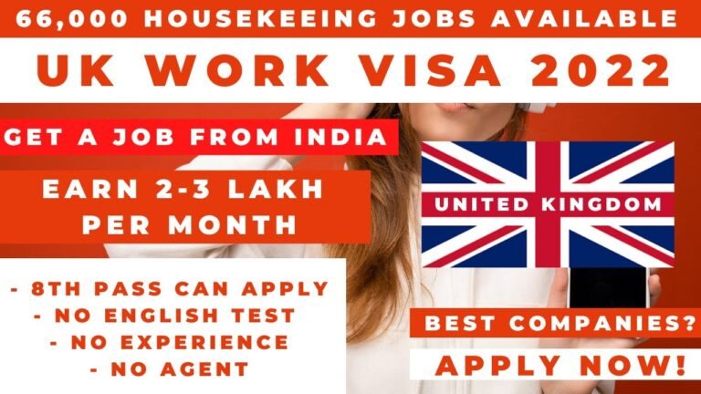 🇬🇧 UK Jobs For Indians 2022 | 66,000 Housekeeping or Cleaner Jobs In UK 2022 | UK Visa 2022 🇬🇧