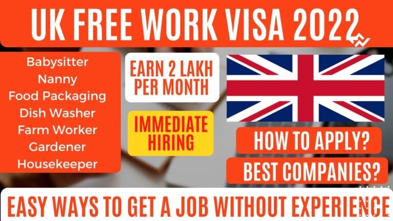 UK Jobs Without Experience 2022 | UK Free Work Visa 2022 | UK Jobs For Indians 2022 🇬🇧