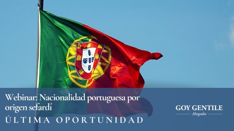 Webinar: Nacionalidad Portuguesa por origen sefardí – ÚLTIMA OPORTUNIDAD