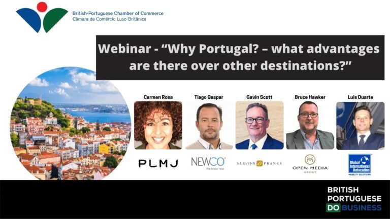 Webinar – “Why Portugal? – what advantages are there over other destinations?” Webinar – “Why Portugal? – what advantages are there over other destinations?”