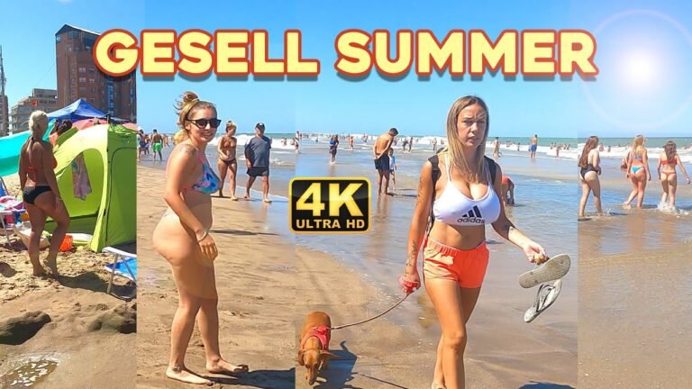 4K – Beach Walk GESELL BEACH Incredible DAY Nice SUMMER 2022