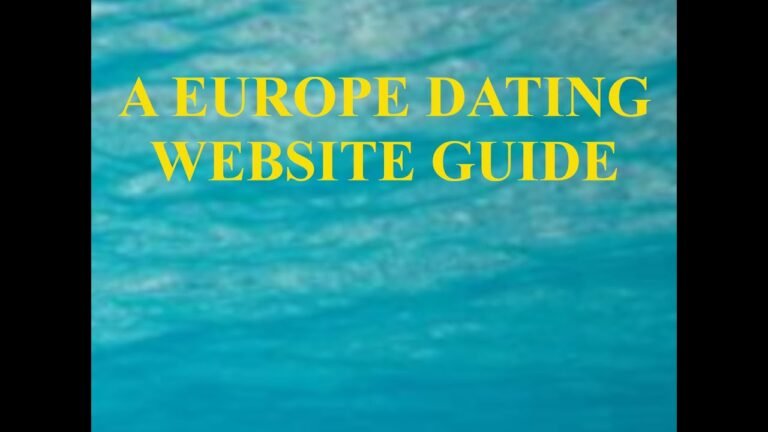 A EUROPE DATING WEBSITE GUIDE