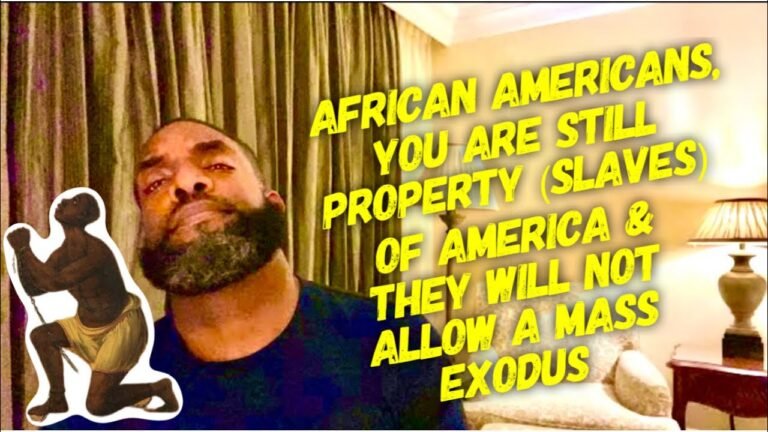 African Americans, You Are Still Property (Slaves) Of America & They Will Not Allow A Mass Exodus 💰 African Americans, You Are Still Property (Slaves) Of America & They Will Not Allow A Mass Exodus 💰