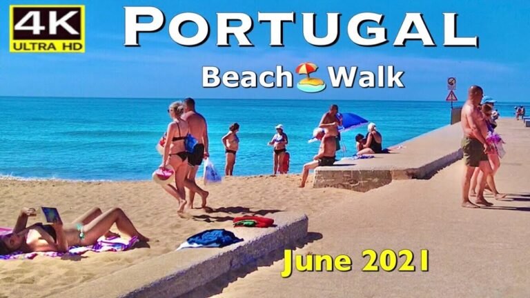 Beach Walk, Albufeira Portugal – June 2021- 4K Ultra HD