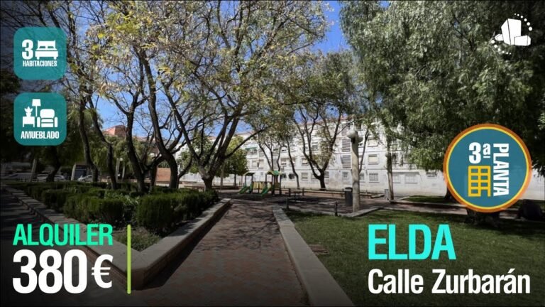 ☀️ELDA / ALQUILER💰380 €⭐️3 DORMITORIOS/AMUEBLADO/Calle Zurbarán⭐️