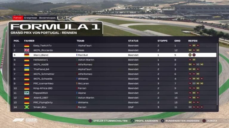 F1 2021 / F1 EA Sports / MCFL / Rennen / Portugal