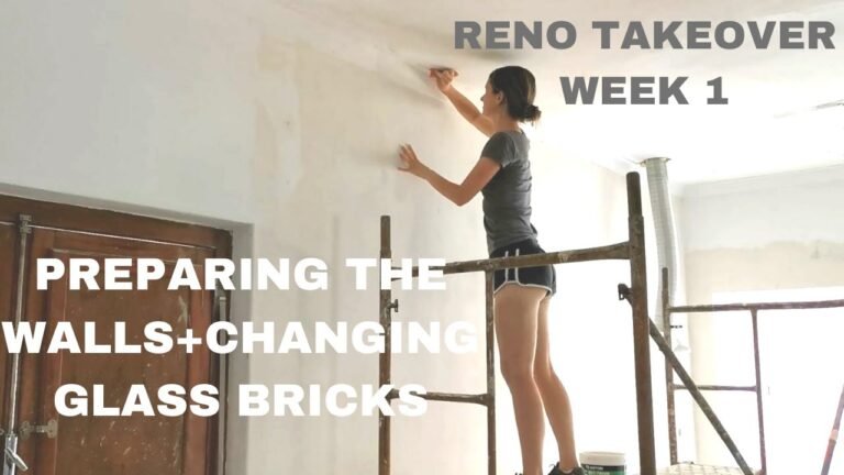 FIXING UP WALLS AND CHANGING GLASS BRICKS | HOUSE RENO IN PORTUGAL #6