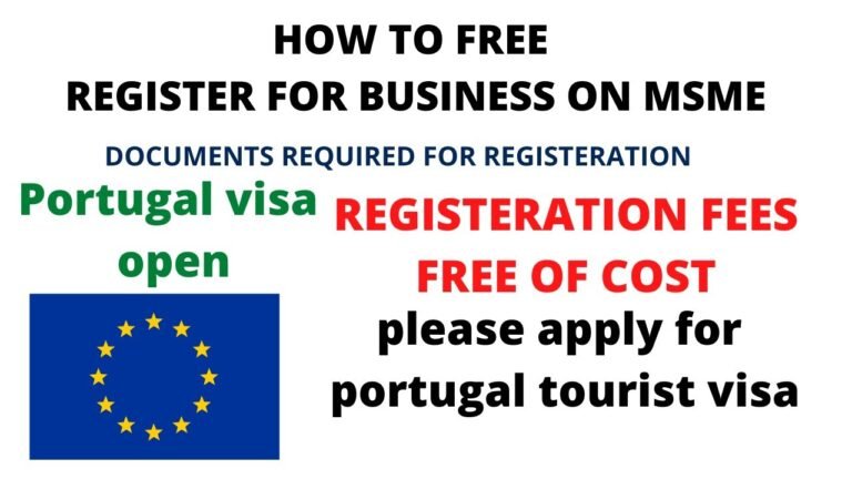 How to register business For Tourist visa | Portugal visa documents required msme udyam registration