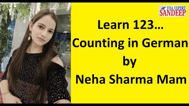 🇩🇪 Learn Counting in German Language by Neha Sharma Mam | Visa Expert Sandeep #GermanLanguage